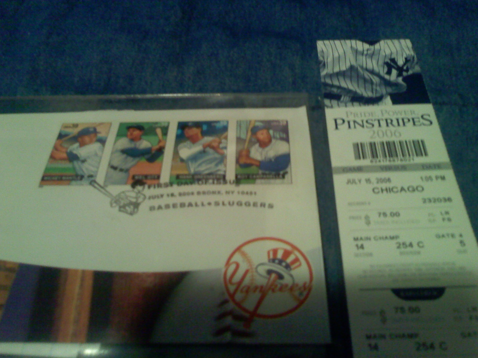 These were the stadium giveaway stamps we received. 